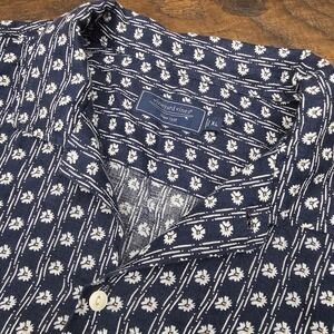 Vineyard Vines‎ Mens XL Blue Daisy Floral Linen Button Up Shirt Vacation Resort
